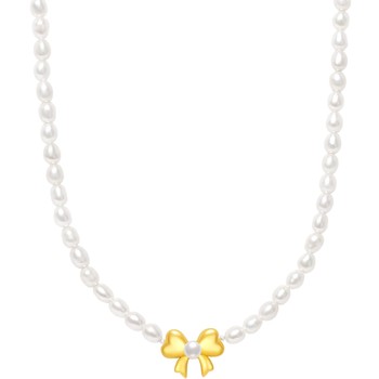 Chao acer small lucky 18k gold pearl necklace