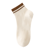 Catman Socks Womens Mid-Short Socks Autumn and Winter Style Pure Cotton Sweat-Absorbent Antibacterial Shallow Mouth Socks Spring and Summer Womens Sports Boat Socks