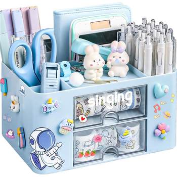 Astronaut pen holder storage box
