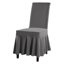 Air layer straight back hotel chair cover restaurant dining chair dining table banquet wedding special high-end custom bow