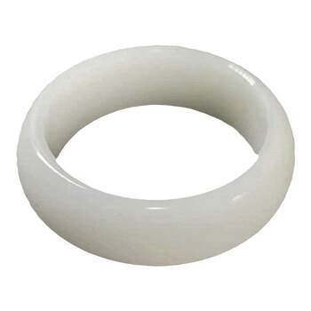 Natural widened hetian jade mutton fat white jade bracelet gift