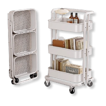 Youqin trolley storage rack floor-standing multi-layer kitchen bathroom mobile multi-functional storage bookshelf