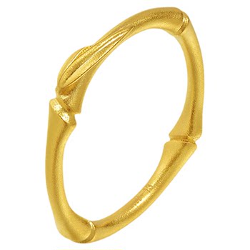 The gold pure gold bamboo ring of the old temple is exquisitely designated in ancient times. the high-sheng bamboo signifies peace and auspiciousness, which means fashionable.