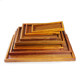 Hotel small square tea set storage wooden tray