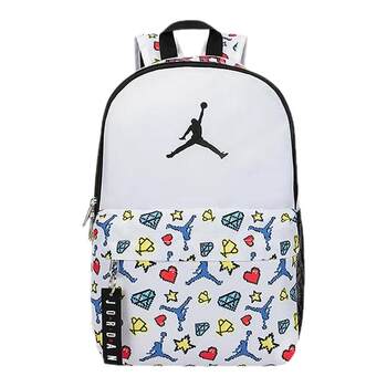 Jordan fashionable and cute star diamond bag youth men and women same style backpack white casual sports backpack