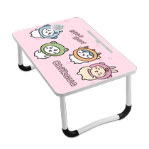 Illustration de dessin animé lit petite table pliable table détude pour enfants table décriture table de devoirs dessin animé petite table portable amovible maison table à manger chambre baie vitrée bureau table paresseuse augmenter et rehausser