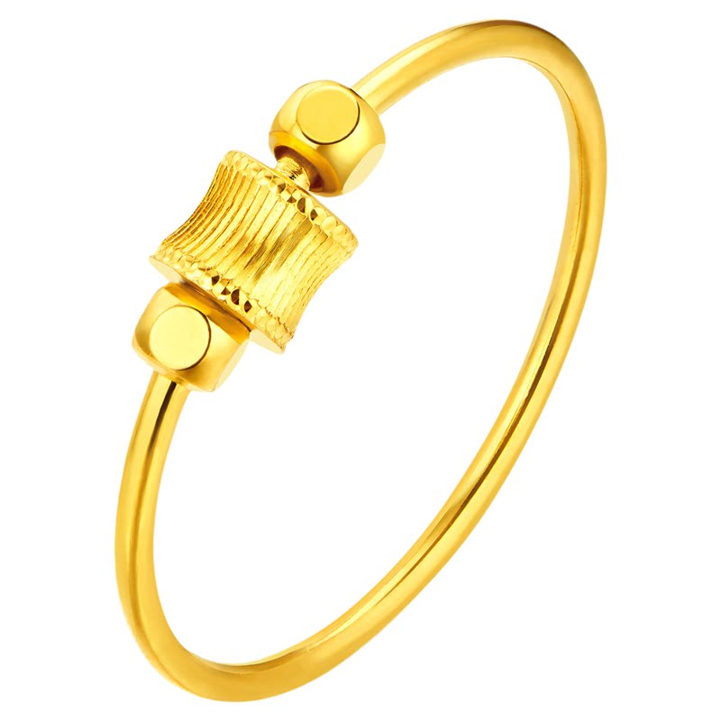 Gold Supreme Transfer Bead Small Sugar Cube Gold Ring 2026 New Pure Gold Ring Plain Ring Gold Ring Fashionable and Versatile