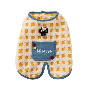 Dog sherpa plaid corgi sweater