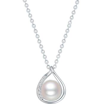 Saturday fortune s925 silver freshwater pearl necklace for women