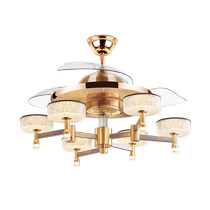 Zhigau New Fan Light Living Room Dining Room Dining Bedroom Home Integrated Ceiling Fan Lamp Big Wind Power Invisible fan lamp