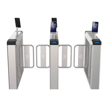 Hikvision swing gate construction site gym school community pedestrian passage gate machine face recognition access control system