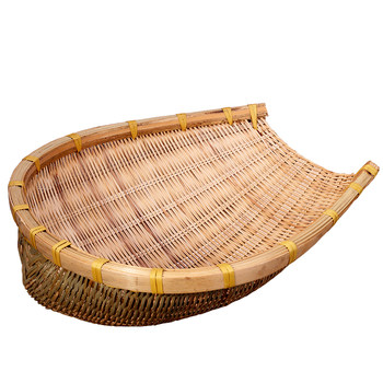 Handmade dustpan bamboo basket household fruit basket bamboo sieve