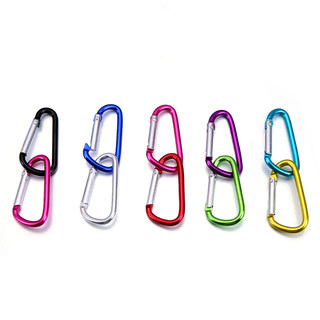 Factory direct sales 5#d type mountaineering buckle, mountaineering buckle, kettle buckle, backpack buckle, load-bearing color aluminum alloy hook