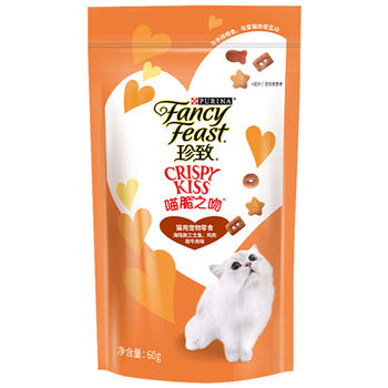 Tumao Zhenzhicheng Kitten Snacks Meow Crispy Kisses 60g*3 pack ທາດໂປຼຕີນສູງ ຄາບອາຫານແມວ ສໍາລັບການເຮັດຄວາມສະອາດແຂ້ວ
