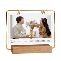 Calendar Custom Wooden Iron Art Photo Calendar Booking Made Metal Lunar Calendar Making Desktop Diy Creative 2024-year calendar