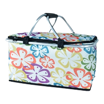 Picnic Basket Spring Outing Foldable Outdoor Picnic Insulated Box Camping Portable Picnic Supplies Storage Internet Celebrity Basket