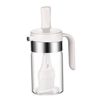 Oil brush oil bottle integrated glass food grade silicone brush