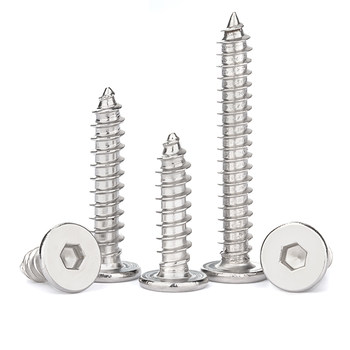 304 stainless steel self-tapping screw flat head hexagon