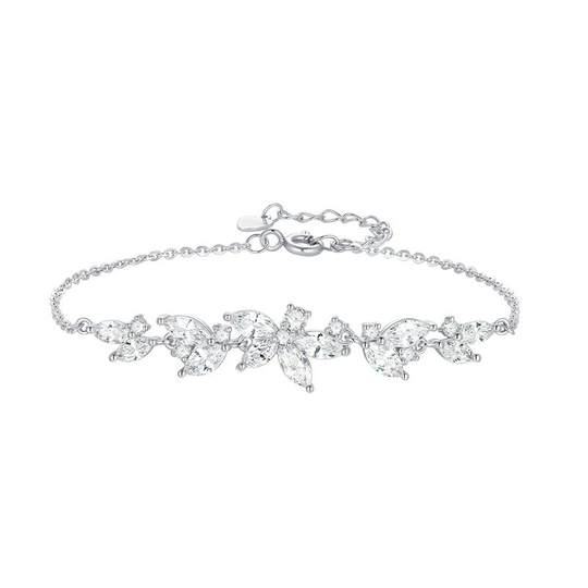 Zhou Taisheng wisteria flower silver bracelet