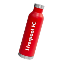 Liverpool FC Official Product) Classic Pure Red Insulated Cup Fans Stainless Steel Portable Sports Bottle