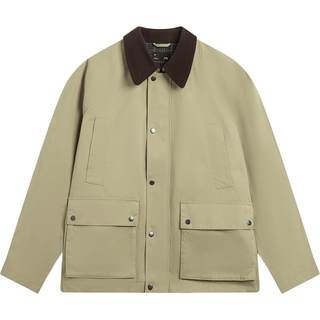 李宁哈灵顿夹克男秋冬新款翻领复古巴恩风梭织行政宽松运动外套