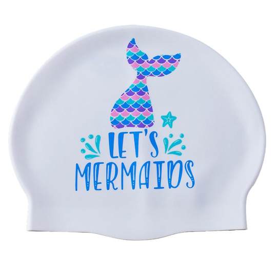 Двусторонняя шапочка для плавания с принтом «Русалка»