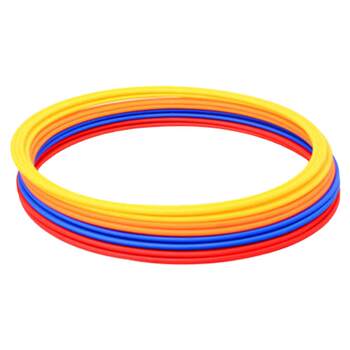 Agile circle physical energy ring jumps on the railing and jumps on the grid ladder