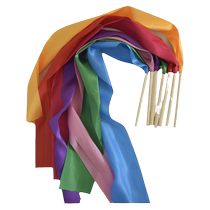 Dancing colorful silk ribbons with sticks square dancing colorful silk dancing throwing silk red silk ribbons for adults and children