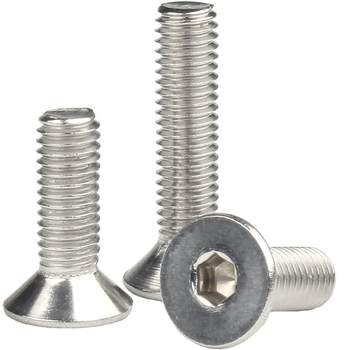 304 stainless steel countersunk head hexagonal screw flat head screw screw flat cup bolt M2M3M4M5M6M8m10