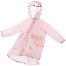 Childrens raincoat for boys and girls kindergarten primary school students with school bag portable poncho for school with brim