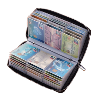 Porte-cartes grande capacité en cuir microfibre yilandi résistant à l'usure