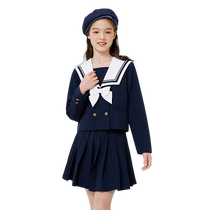Balabala girls fashionable suits fashionable autumn clothes childrens clothes big childrens bows sweet college two-piece sets