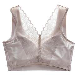 Vest-style thin sports bra for women without rims, seamless back bra, big breasts, small push-up bra