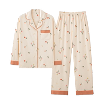 Trois filles de coton pur coton pyjama costume New pintes family residence printed sweet and comfortable and soft and pro-skin