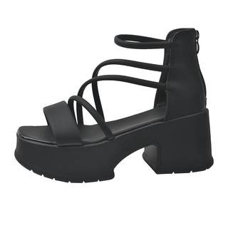 法式绝美配裙子厚底凉鞋女夏季外穿高级感2025新款超火罗马高跟鞋