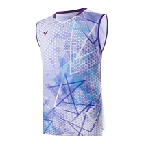2024 new victor victory badminton uniform mens sleeveless T-shirt star same style professional competition T-40002