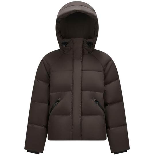 Semir waterproof and windproof loose hooded down jacket for women