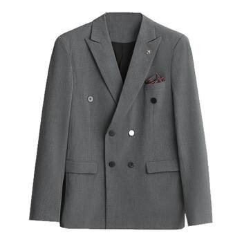Romon double-breasted suit men's suit wedding formal suit