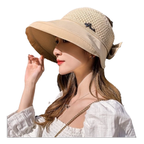 Empty top hat women Summer cover sun hat Han version sunscreen sun hat breathable 100 lap windproof cap trendy ocean gas