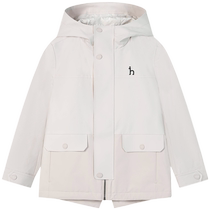 Hazzys Haggis childrens clothing boys windbreaker 24 autumn new three-proof moisture-permeable technology anti-static plus velvet thick coat