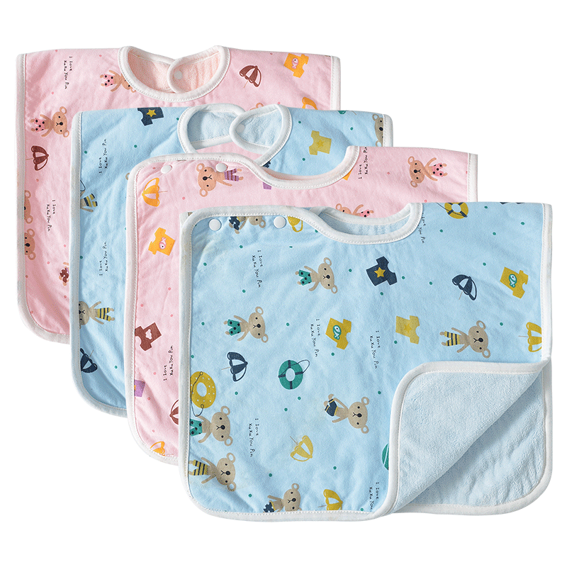 Waterproof and washable children's bib face towel