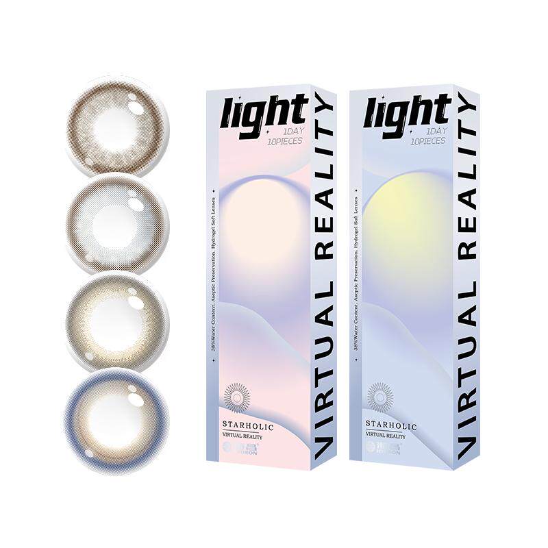 Haichang light chasing contact lenses, 10 pieces per day, one apple, myopia contact lenses, size, diameter, wedding brown official