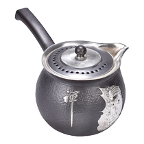 Rongshantangs new red copper handmade copper kettle kettle copper teapot antique wave pattern teapot electric ceramic stove tea maker