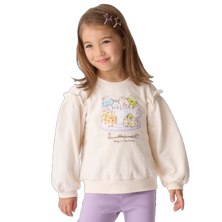 any FAM KIDS角落生物日系可爱图案印花蕾丝女童卫衣新款日系轻奢