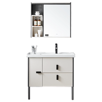 Wrigley bathroom cabinet modern light luxury solid wood bathroom cabinet bathroom washbasin cabinet combination floor-standing