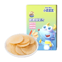 小鹿蓝蓝儿童鲜虾片儿童零食品牌磨牙饼干38g×1盒