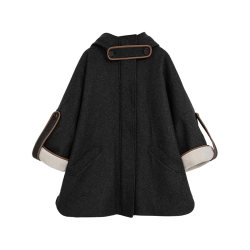 Australian merino wool polar fleece CE style hooded poncho style lambswool coat to keep warm and cold