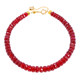 Ruohua Jewelry Wanyue Pigeon Blood Ruby Bracelet Women's 18K Gold Colorful Bracelet Red Rope Bracelet Chain Gift