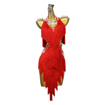 New 2024 Senior Professional Latin Dance Tassel Competition Performance Costume Female Childrens Dance Stage Dress