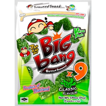 (Imported) Thai Boss Zai seaweed original large slices of crispy roasted seaweed 54g ready-to-eat seaweed childrens snacks